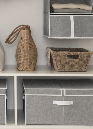 Extra Large Storage Bins with Lids, 55L Decorative Organizer
