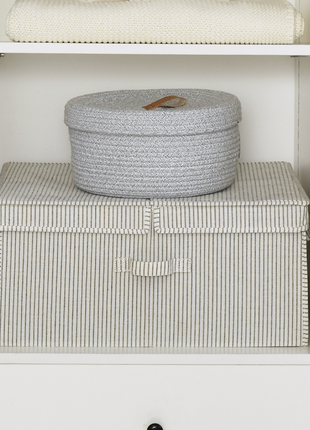 Extra Large Storage Bins with Lids, 55L Decorative Organizer