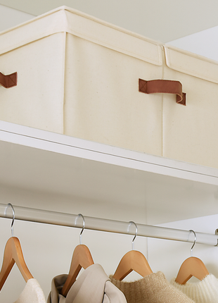 Extra Large Storage Bins with Lids, 55L Decorative Organizer