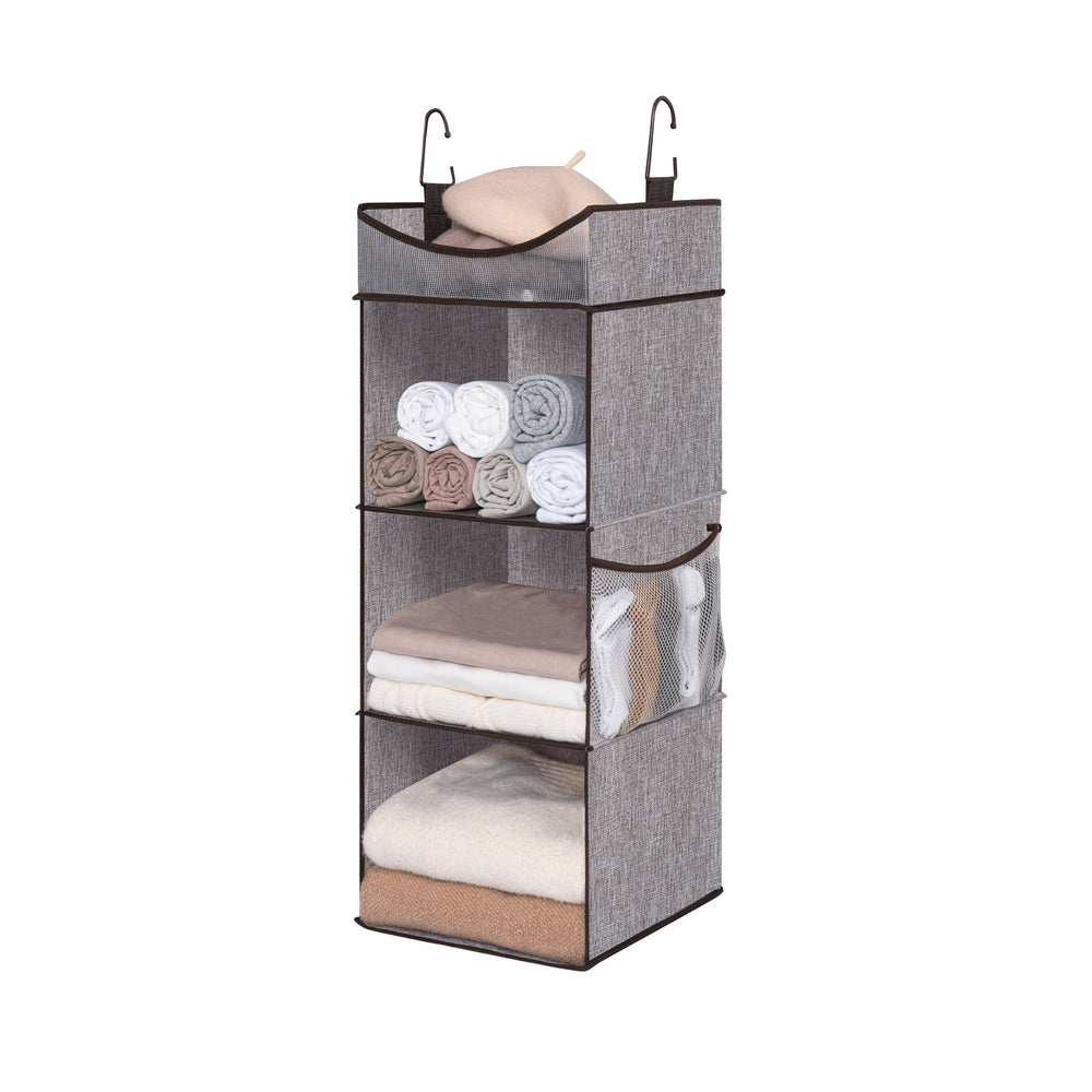 Hanging Closet Organizer, 3-Shelf Shelves with Top Shelf