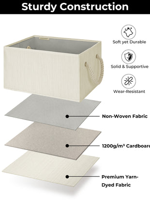 Storage Baskets for Shelves, 3-Pack