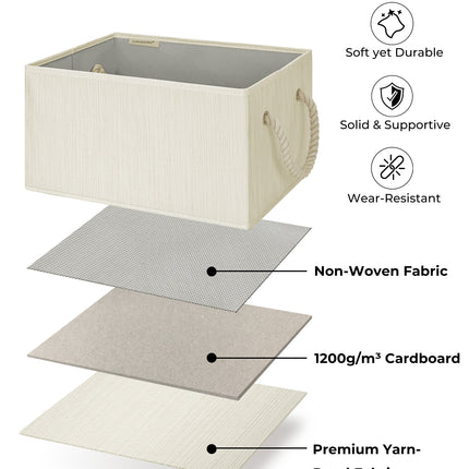 SroageWorks Storage Baskets for Shelves, 3-Pack