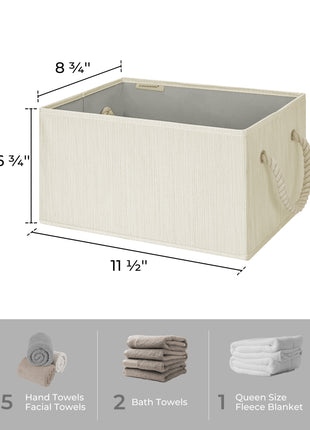 Storage Baskets for Shelves, 3-Pack