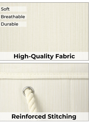 Lidded Large Storage Bins, Foldable Decorative Boxes, 3-Pack