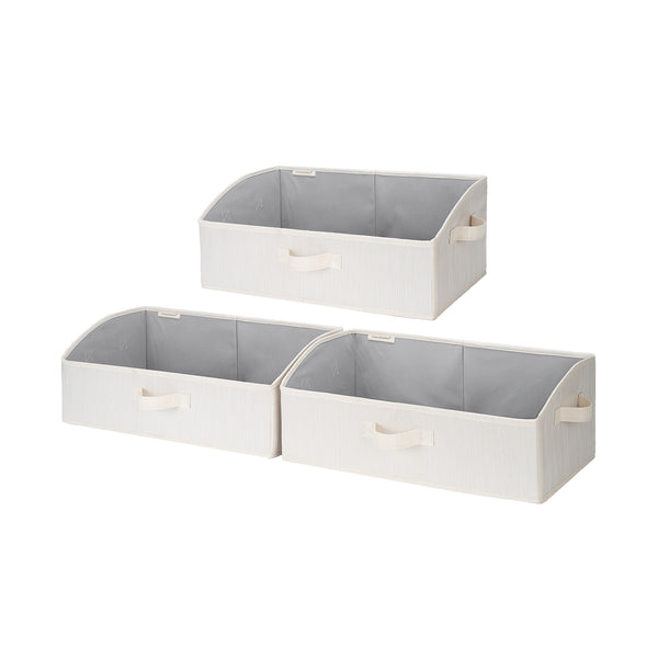 Trapezoid Fabric Storage Bins, Set of 3
