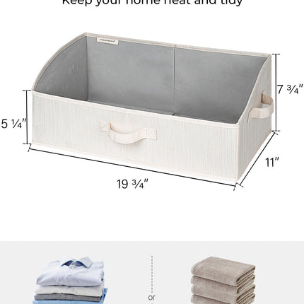 StorageWorks Closet Storage Bins, Trapezoid Storage Box, 3-Pack