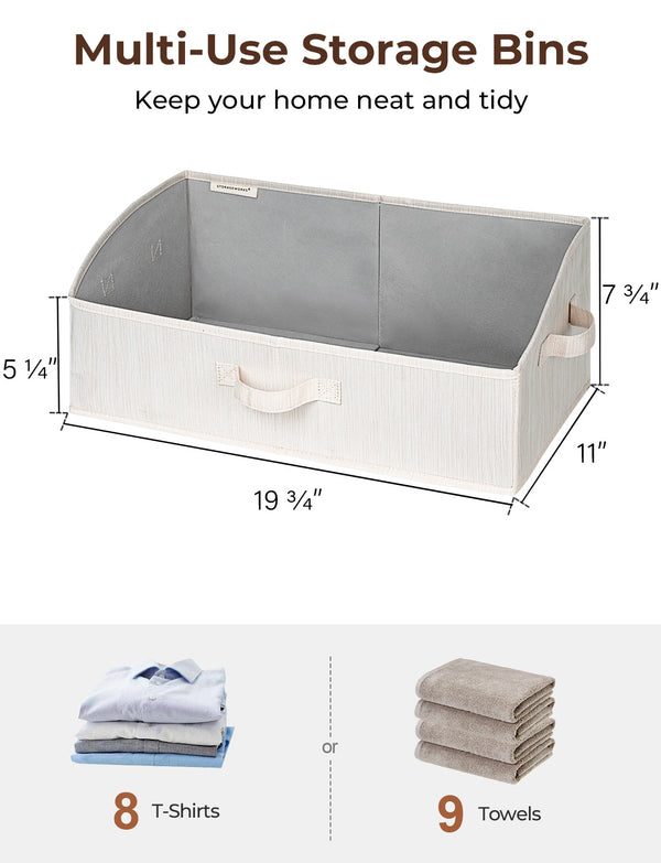 Closet Storage Bins, Trapezoid Storage Box, 3-Pack
