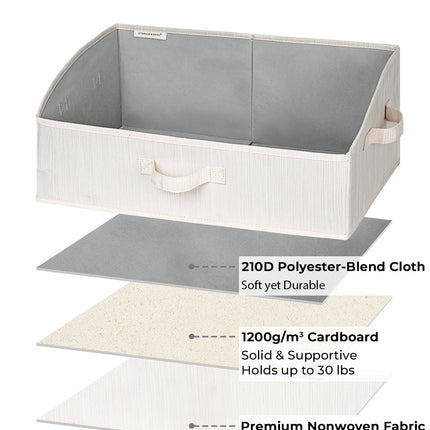 StorageWorks Closet Storage Bins, Trapezoid Storage Box, 3-Pack