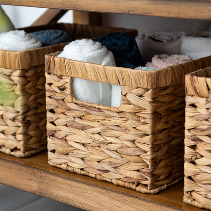 StorageWorks Rectangular Wicker Basket with Built-in Handles, 2 Pack