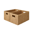 Rectangular Woven Paper Rope Basket, 2 Pack