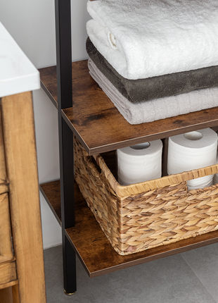 Large Rectangular Wicker Basket with Built-in Handles, 1 Pack