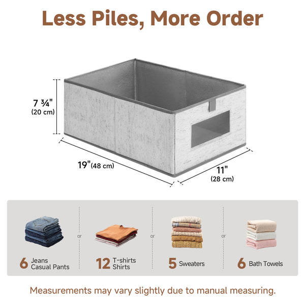 Fabric Storage Bins with Clear Window