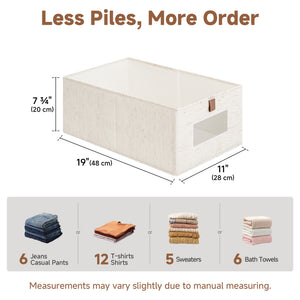 Fabric Storage Bins with Clear Window