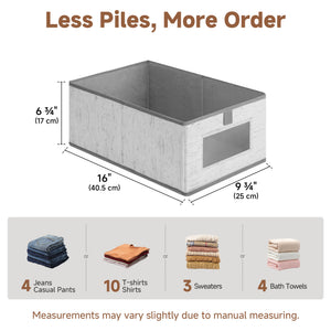 Fabric Storage Bins with Clear Window