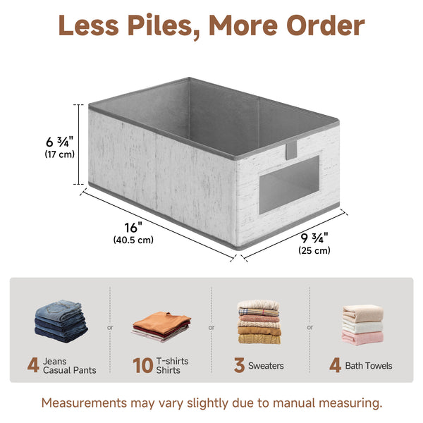Fabric Storage Bins with Clear Window