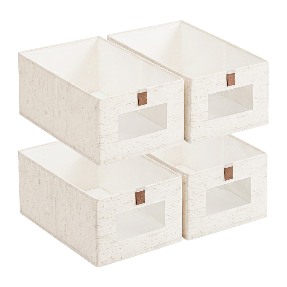 Fabric Storage Bins with Clear Window