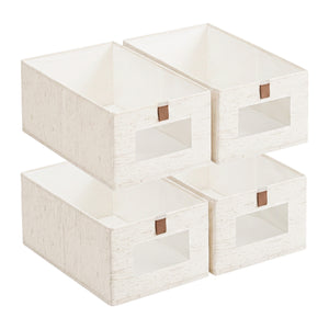 Fabric Storage Bins with Clear Window