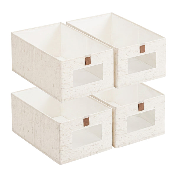Fabric Storage Bins with Clear Window