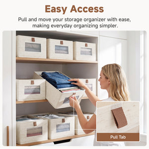 Fabric Storage Bins with Clear Window