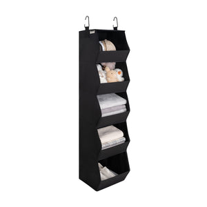 Hanging Closet Organizer, Trapezoid Shelf Design