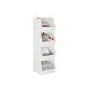 Hanging Closet Organizer, Trapezoid Shelf Design