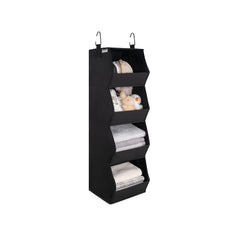 Hanging Closet Organizer, Trapezoid Shelf Design