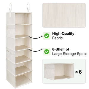6-Shelf Hanging Closet Organizer