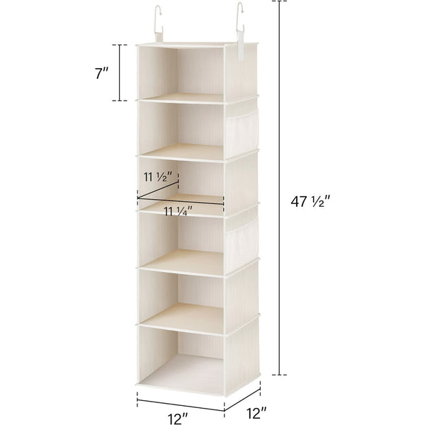 6-Shelf Hanging Closet Organizer