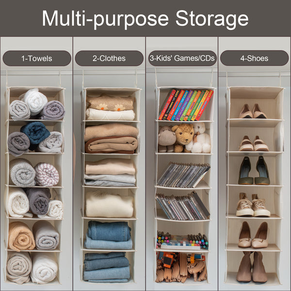 6-Shelf Hanging Closet Organizer
