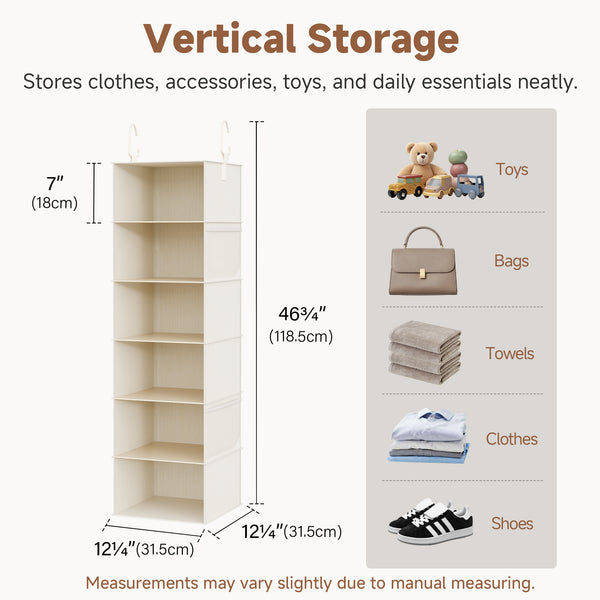 6-Shelf Hanging Closet Organizer