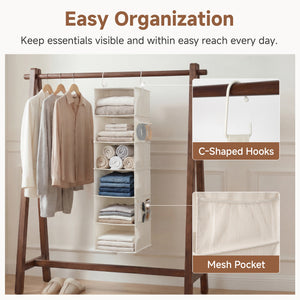 6-Shelf Hanging Closet Organizer