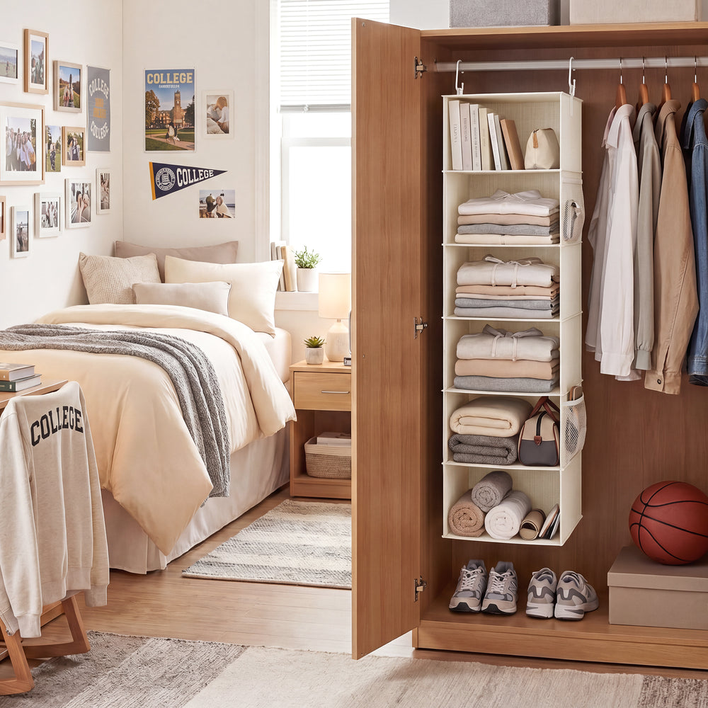 6-Shelf Hanging Closet Organizer