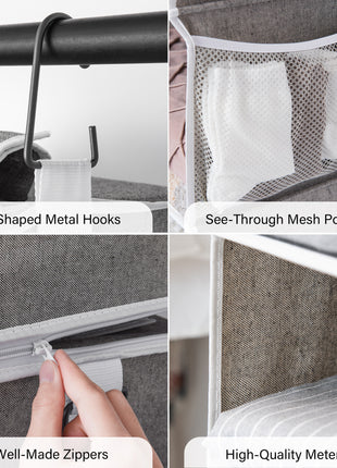 6-Shelf Jumbo Closet Organizers, Two 3-Shelf Separable Hanging Shelves