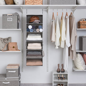 6-Shelf Jumbo Closet Organizers, Two 3-Shelf Separable Hanging Shelves