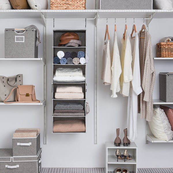 6-Shelf Jumbo Closet Organizers, Two 3-Shelf Separable Hanging Shelves