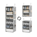 6-Shelf Closet Organizer, Splits into Two 3-Shelf Units