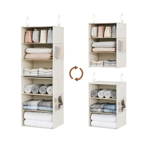 6-Shelf Closet Organizer, Splits into Two 3-Shelf Units