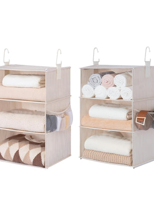 6-Shelf Jumbo Closet Organizers, Two 3-Shelf Separable Hanging Shelves