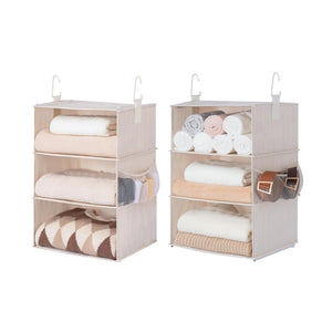 6-Shelf Jumbo Closet Organizers, Two 3-Shelf Separable Hanging Shelves