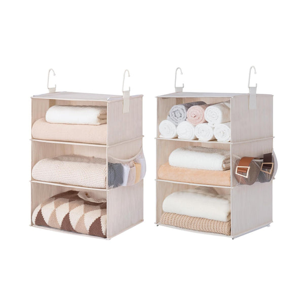 6-Shelf Jumbo Closet Organizers, Two 3-Shelf Separable Hanging Shelves