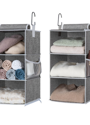 6-Shelf Jumbo Closet Organizers, Two 3-Shelf Separable Hanging Shelves