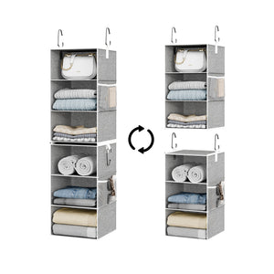 6-Shelf Closet Organizer, Splits into Two 3-Shelf Units