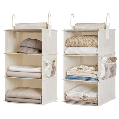 6-Shelf Jumbo Closet Organizers, Two 3-Shelf Separable Hanging Shelves