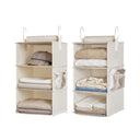 6-Shelf Jumbo Closet Organizers, Two 3-Shelf Separable Hanging Shelves