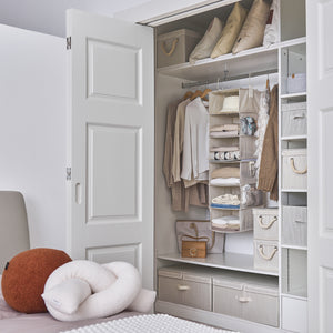 6-Shelf Jumbo Closet Organizers, Two 3-Shelf Separable Hanging Shelves