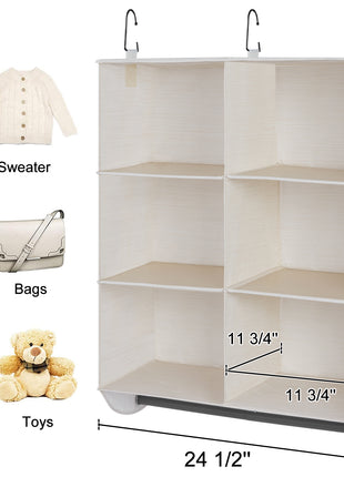 Hanging Closet Organizer with Garment Rod