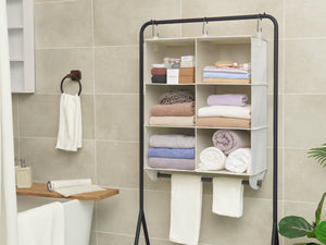 Hanging Closet Organizer with Garment Rod