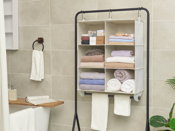 Hanging Closet Organizer with Garment Rod