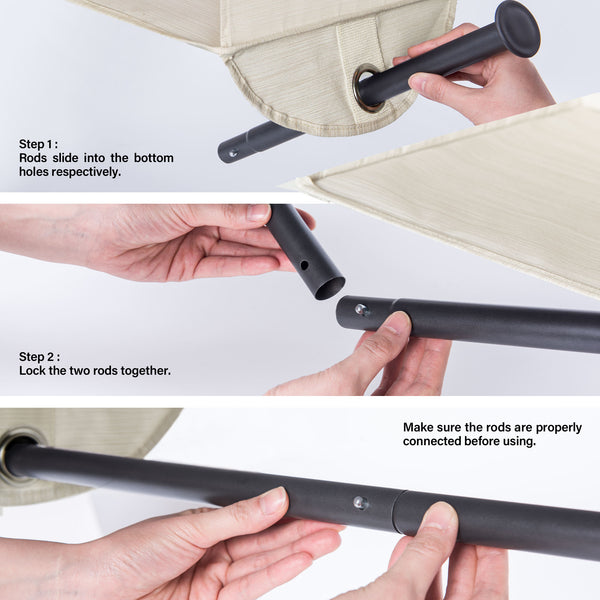 Hanging Closet Organizer with Garment Rod