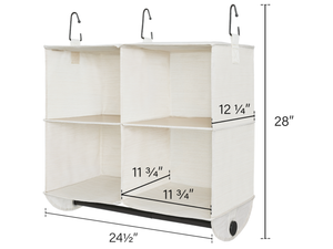 Hanging Closet Organizer with Garment Rod